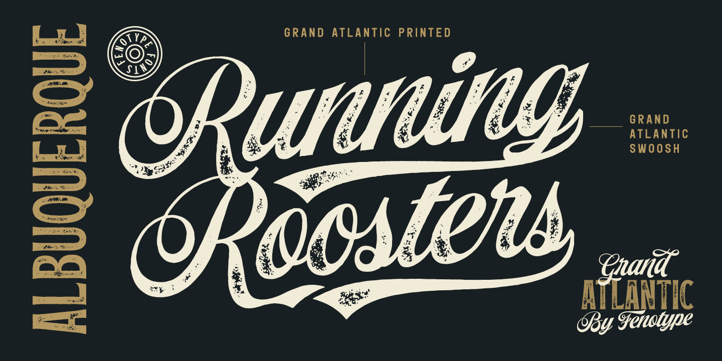Grand Atlantic Brush Print Font preview